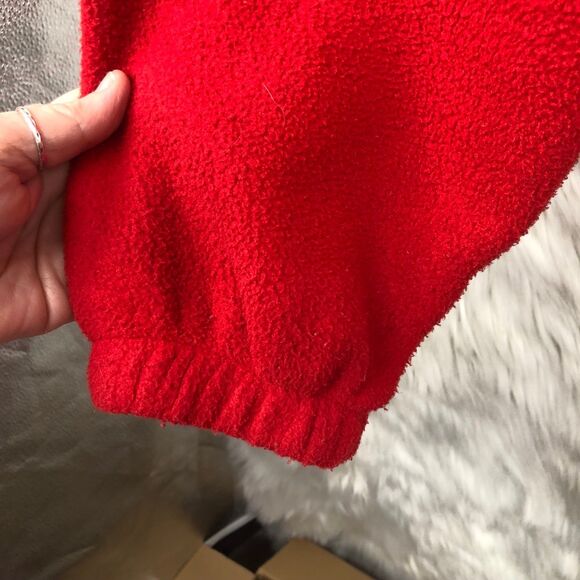 Eddie Bauer EBTEK Red Fleece Full Zip Jacket, Zip Pockets, Men’s SZ L Tall - Picture 4 of 8